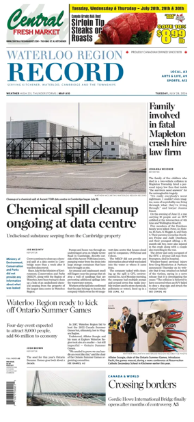 Cover of Waterloo Region Record