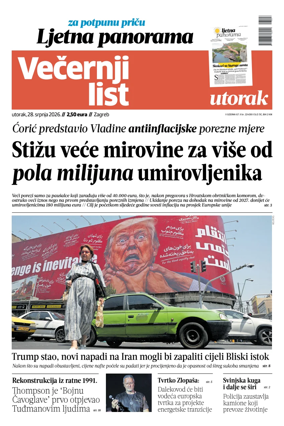 Cover of Vecernji list - Zagreb