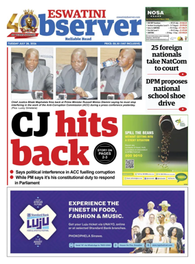Cover of Eswatini Observer