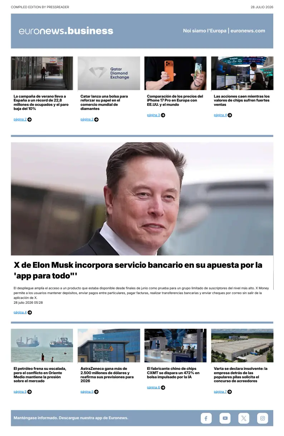 Cover of Euronews Business (Spanish) Compiled Edition