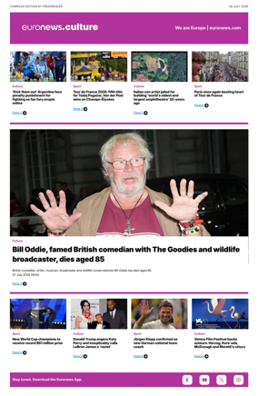 Cover of Euronews Culture and Sport Compiled Edition