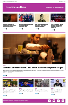 Cover of Euronews Culture and Sport (Turkish) Compiled Edition