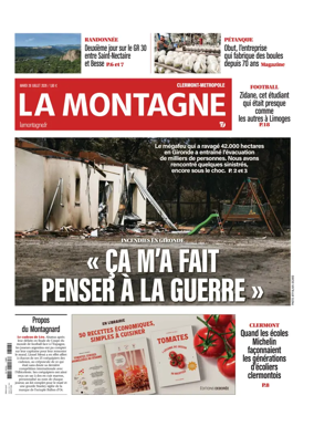 Cover of La Montagne (Clermont-Metropole)