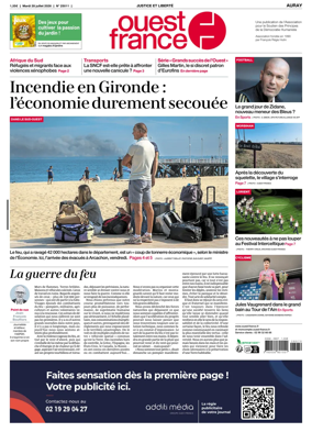 Cover of Ouest France (Auray)
