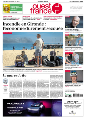 Cover of Ouest France (Les Sables-d'Olonne)