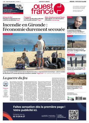 Cover of Ouest France (Redon / Pays de Vilaine)