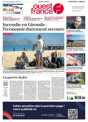 Cover of Ouest-France (Saint-Brieuc Lamballe)