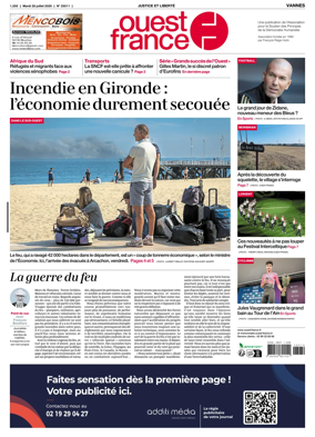 Cover of Ouest France (Vannes)