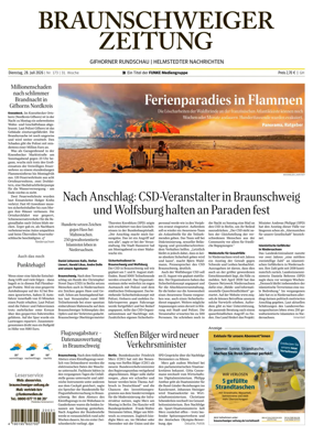 Cover of Braunschweiger Zeitung (Helmstedter Nachrichten)