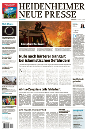 Cover of Heidenheimer Neue Presse