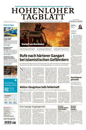 Cover of Hohenloher Tagblatt