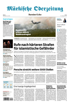 Cover of Markische Oderzeitung Bernau