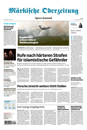 Cover of Markische Oderzeitung Spree-Journal
