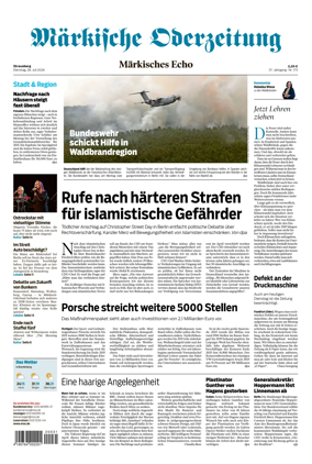 Cover of Markische Oderzeitung Strausberg