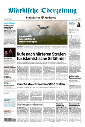 Cover of Markische Oderzeitung Frankfurt (Oder)