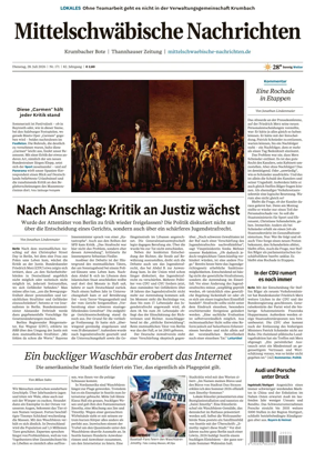 Cover of Mittelschwaebische Nachrichten