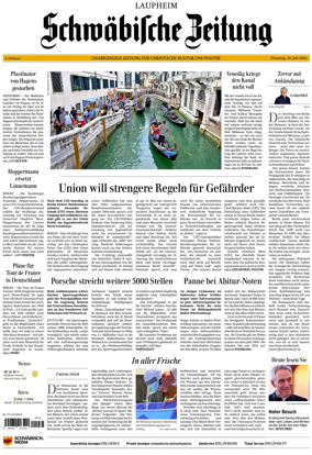 Cover of Schwabische Zeitung (Laupheim)