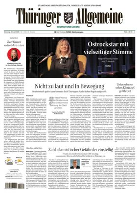 Cover of Thuringer Allgemeine (Arnstadt und Ilmenauz)