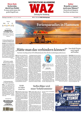 Cover of Westdeutsche Allgemeine Zeitung (Duisburg)