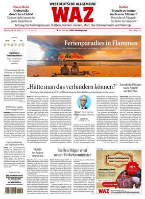 Cover of Westdeutsche Allgemeine Zeitung (Recklinghausen)