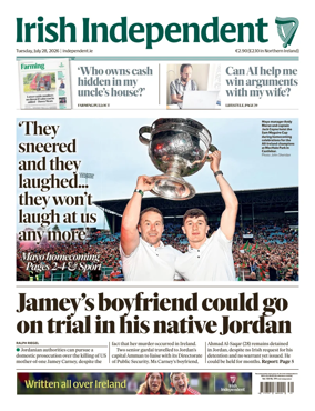Cover of Irish Independent