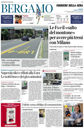 Cover of Corriere della Sera (Bergamo)