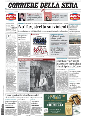 Cover of Corriere della Sera
