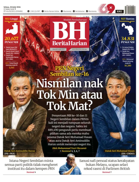 Cover of Berita Harian