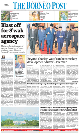 Cover of The Borneo Post (Sarawak)