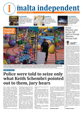 Cover of Malta Independent