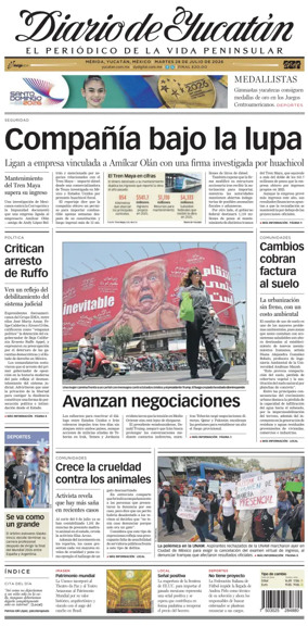 Cover of Diario de Yucatan