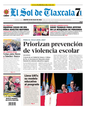 Cover of El Sol de Tlaxcala