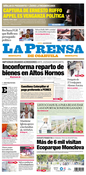 Cover of La Prensa de Coahuila