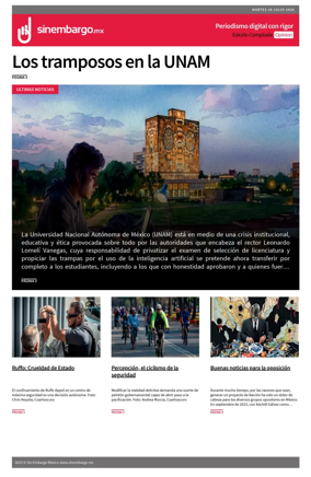 Cover of Sin Embargo Opinion
