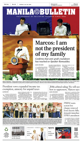 Cover of Manila Bulletin