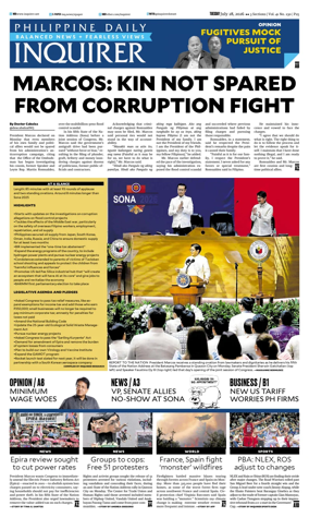 Cover of Philippine Daily Inquirer