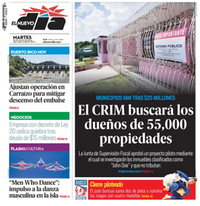 Cover of El Nuevo Dia