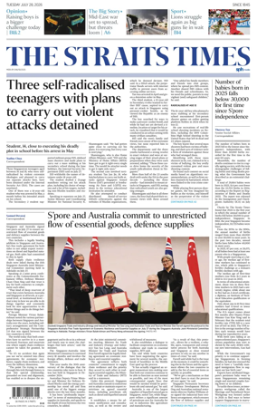 Cover of The Straits Times