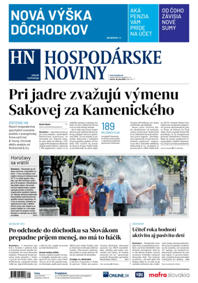 Cover of Hospodarske noviny