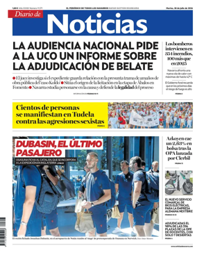 Cover of Diario de Noticias (Spain)