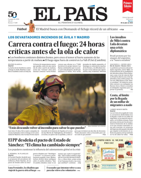 Cover of EL PAIS primera edicion