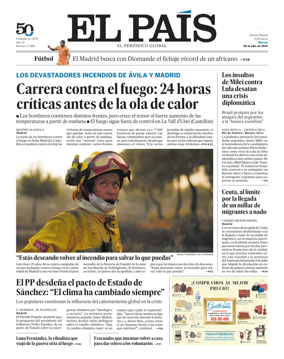 Cover of El Pais Madrid