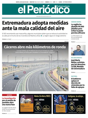 Cover of El Periodico Extremadura