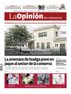 Cover of La Opinion de Murcia (Cartagena)