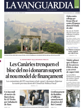 Cover of La Vanguardia (Catalonia - 1st edition)