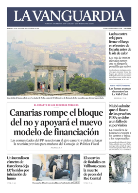 Cover of La Vanguardia