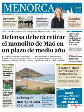 Cover of Menorca Diario Insular