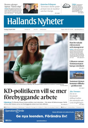 Cover of Hallands Nyheter