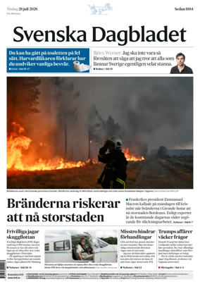 Cover of Svenska Dagbladet
