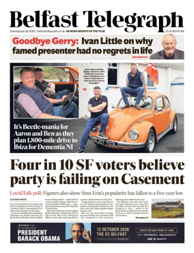 Cover of Belfast Telegraph